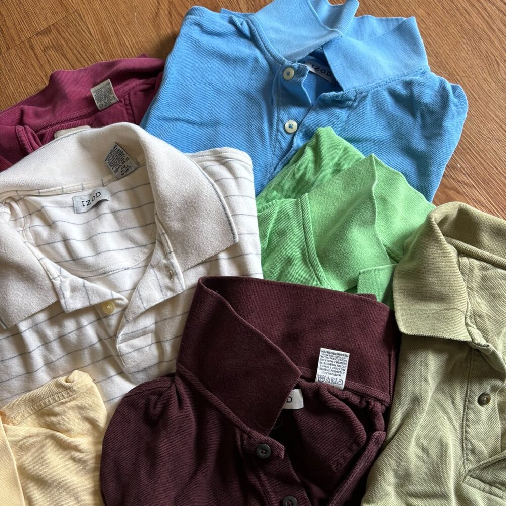 Izod Lot of 8 Short Sleeve Shirts XL - Picture 3 of 6